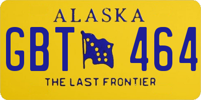AK license plate GBT464
