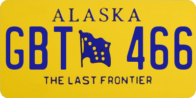 AK license plate GBT466