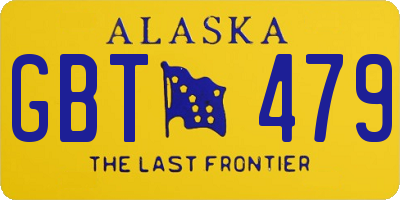 AK license plate GBT479