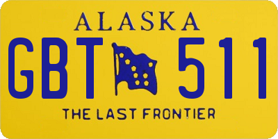 AK license plate GBT511