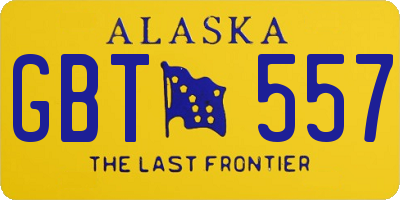 AK license plate GBT557