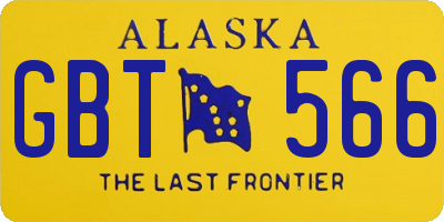 AK license plate GBT566