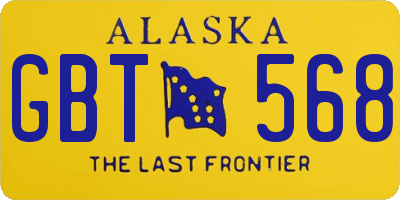 AK license plate GBT568