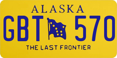 AK license plate GBT570