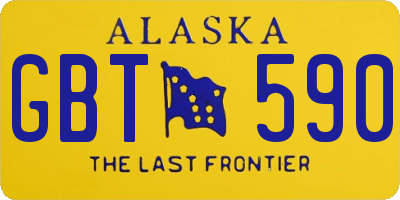 AK license plate GBT590