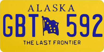 AK license plate GBT592
