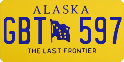 AK license plate GBT597