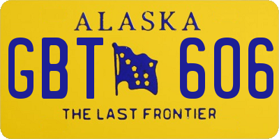 AK license plate GBT606