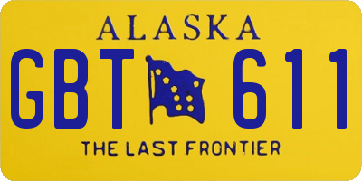 AK license plate GBT611