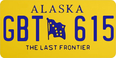 AK license plate GBT615