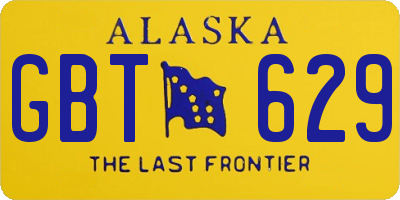 AK license plate GBT629