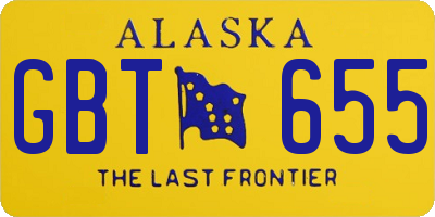 AK license plate GBT655
