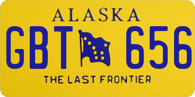 AK license plate GBT656