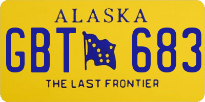 AK license plate GBT683