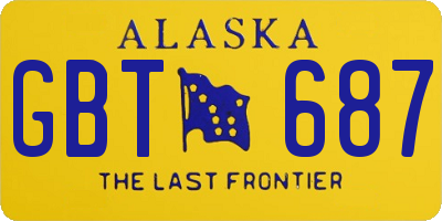 AK license plate GBT687