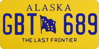 AK license plate GBT689