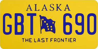 AK license plate GBT690