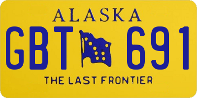 AK license plate GBT691