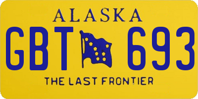 AK license plate GBT693