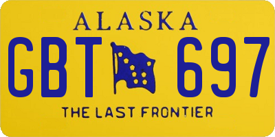 AK license plate GBT697