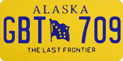 AK license plate GBT709