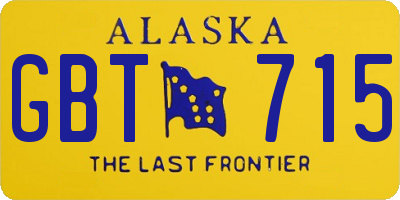 AK license plate GBT715