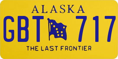 AK license plate GBT717