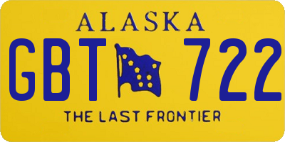 AK license plate GBT722