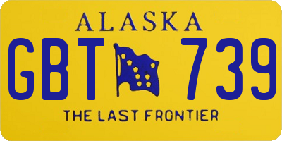 AK license plate GBT739