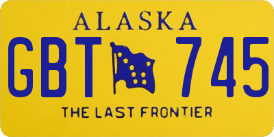 AK license plate GBT745