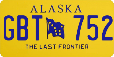 AK license plate GBT752