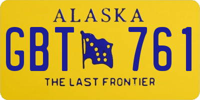 AK license plate GBT761