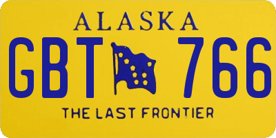 AK license plate GBT766