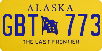 AK license plate GBT773