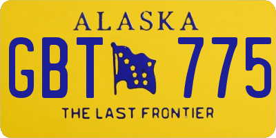 AK license plate GBT775