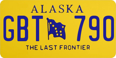 AK license plate GBT790
