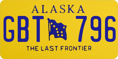AK license plate GBT796