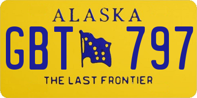 AK license plate GBT797