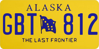 AK license plate GBT812
