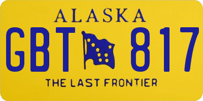 AK license plate GBT817