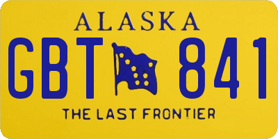 AK license plate GBT841