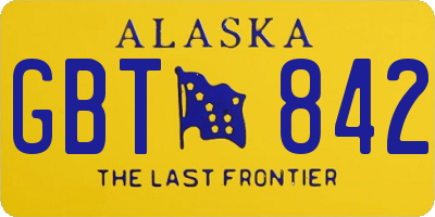 AK license plate GBT842