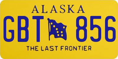 AK license plate GBT856