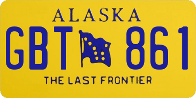 AK license plate GBT861