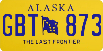 AK license plate GBT873