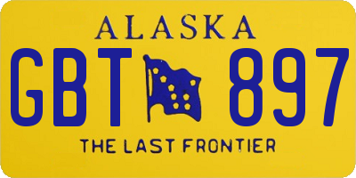 AK license plate GBT897