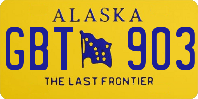 AK license plate GBT903