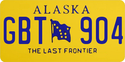 AK license plate GBT904
