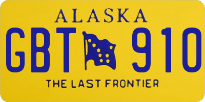 AK license plate GBT910