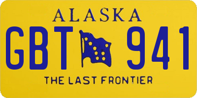 AK license plate GBT941